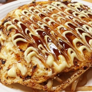 究極の節約料理♪モヤシのお好み焼き風